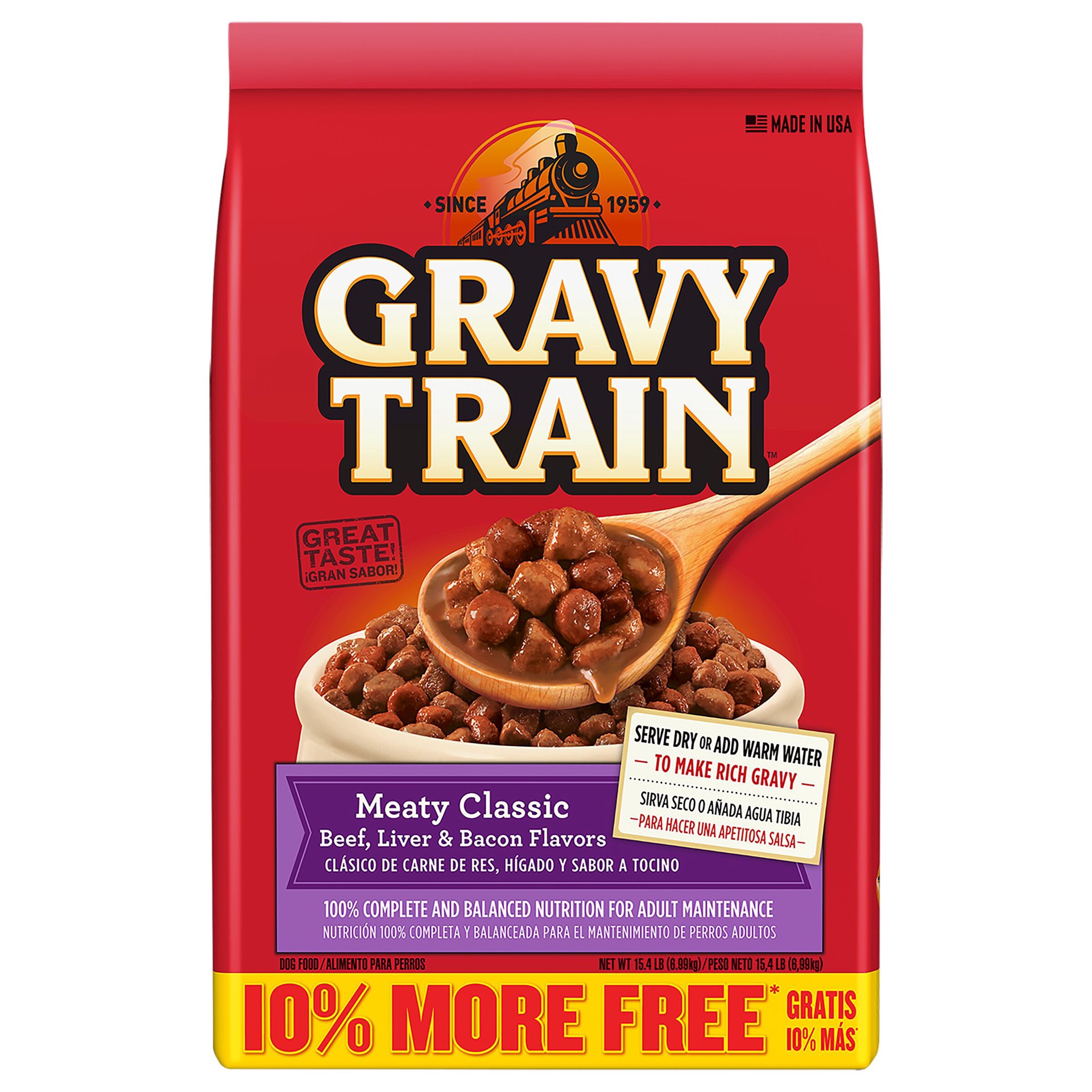 slide 1 of 2, Gravy Train Meaty Classic Dry Dog Food, 15.4-Pound, 15.4 lb