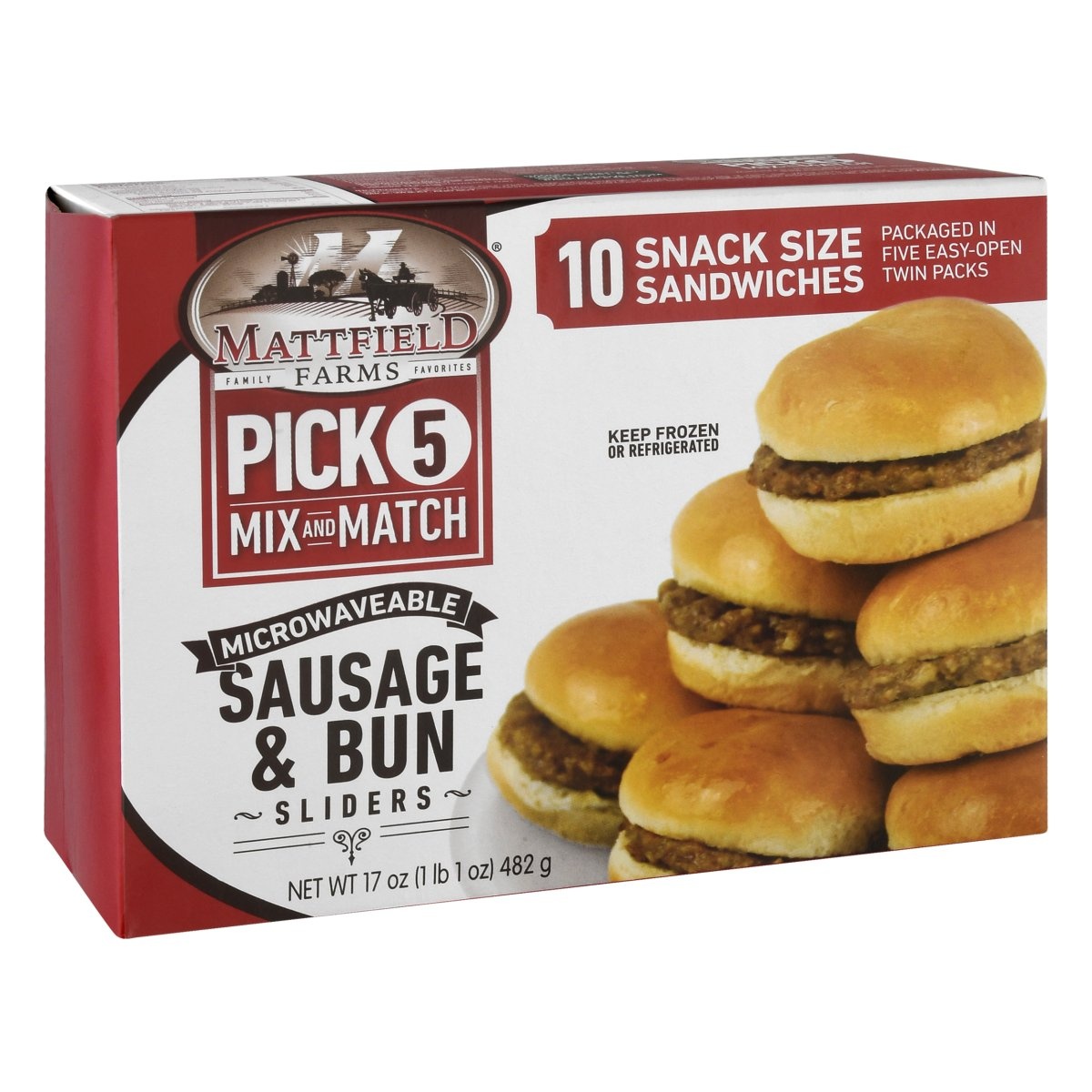 slide 1 of 1, Mattfield Farms Pick 5 Sausage N Bun, 1 ct