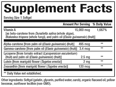 slide 2 of 2, Natural Factors BetaCareAll Mixed Carotenoid Complex, 1 ct