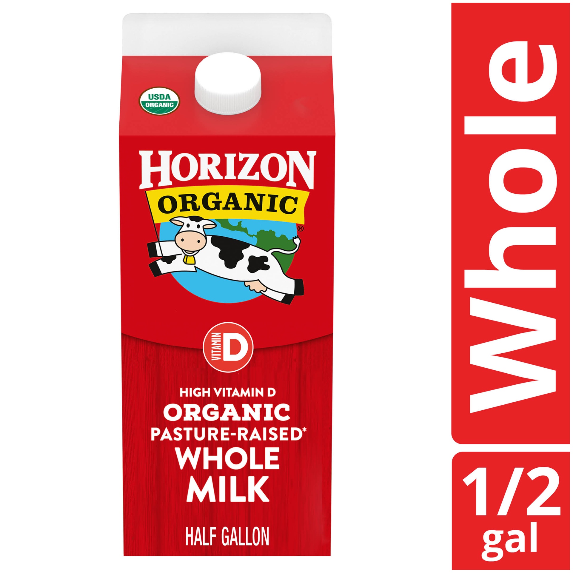 slide 1 of 7, Horizon Organic Whole High Vitamin D Milk, 64 fl oz