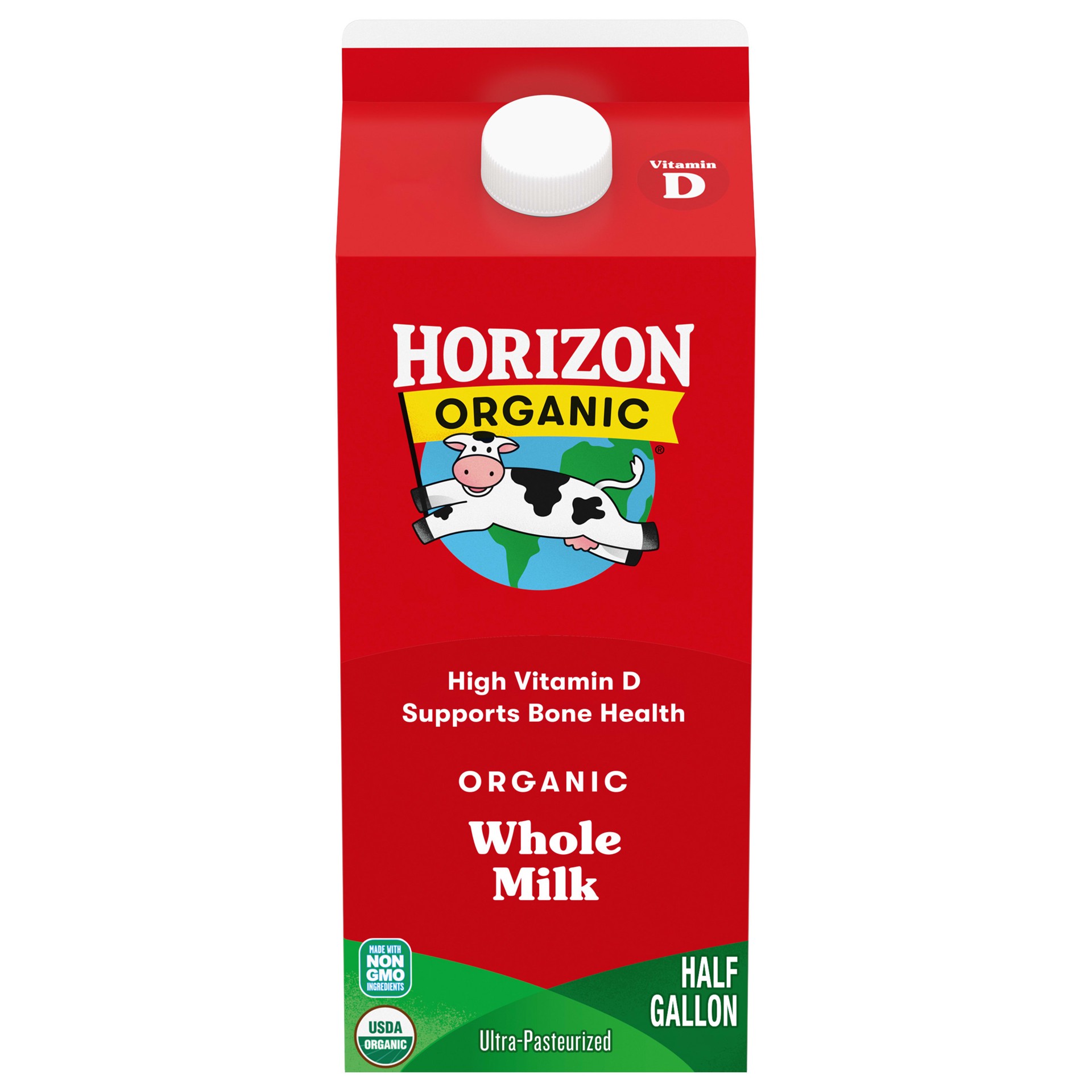 slide 1 of 5, Horizon Organic Whole Milk, 64 fl oz Half Gallon Carton, 64 fl oz