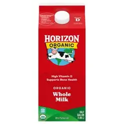 Horizon Organic High Vitamin D Whole Milk, High Vitamin D Milk, 64 FL OZ Half Gallon Carton