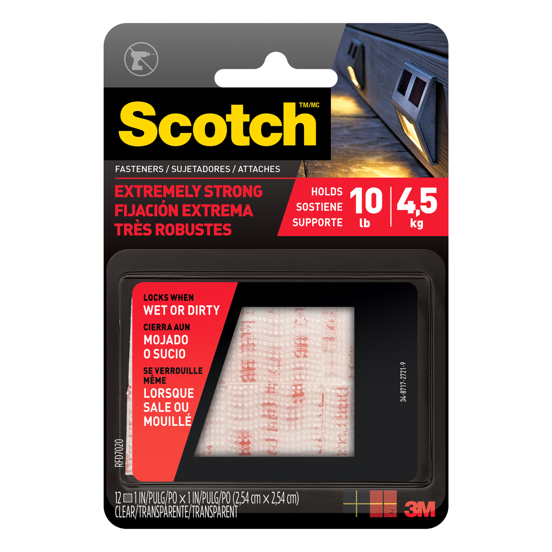 slide 1 of 6, 3M Scotch Extremely Strong Fasteners, 12 ct