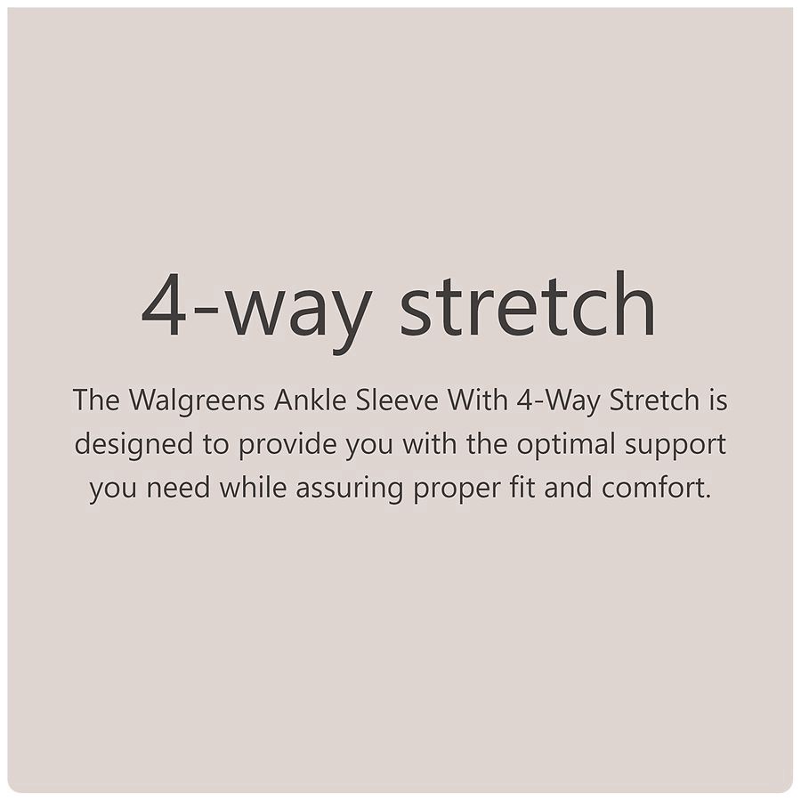 slide 3 of 5, Walgreens Ankle Sleeve With 4-Way Stretch Small, 1 ct