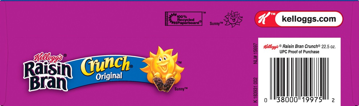 slide 3 of 10, Kellogg's Raisin Bran Crunch Breakfast Cereal, Original, 22.5 oz, 22.5 oz