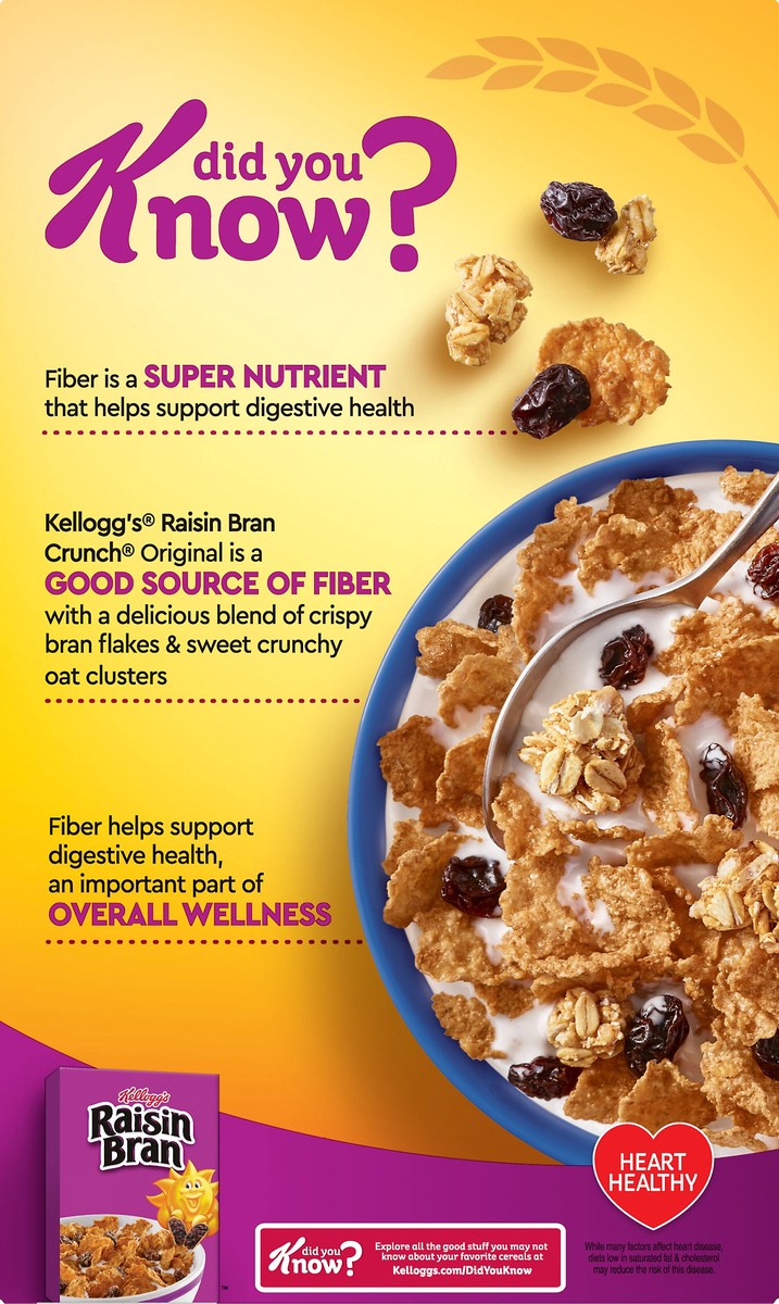 slide 10 of 10, Kellogg's Raisin Bran Crunch Breakfast Cereal, Original, 22.5 oz, 22.5 oz