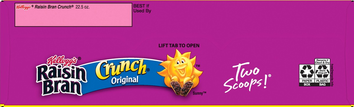 slide 7 of 10, Kellogg's Raisin Bran Crunch Breakfast Cereal, Original, 22.5 oz, 22.5 oz