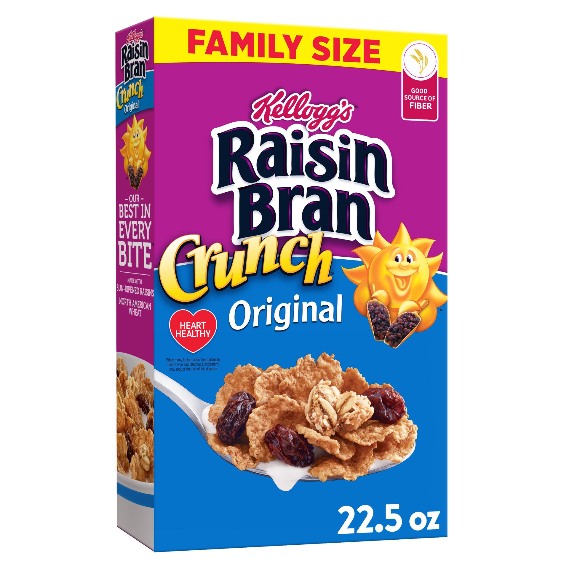 slide 1 of 10, Kellogg's Raisin Bran Crunch Breakfast Cereal, Original, 22.5 oz, 22.5 oz