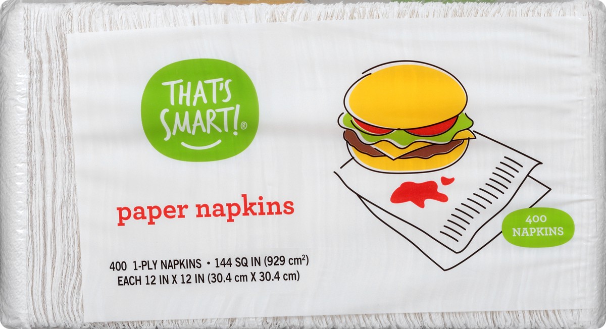 slide 7 of 10, That's Smart! 1-Ply Paper Napkins 400 ea, 400 ct