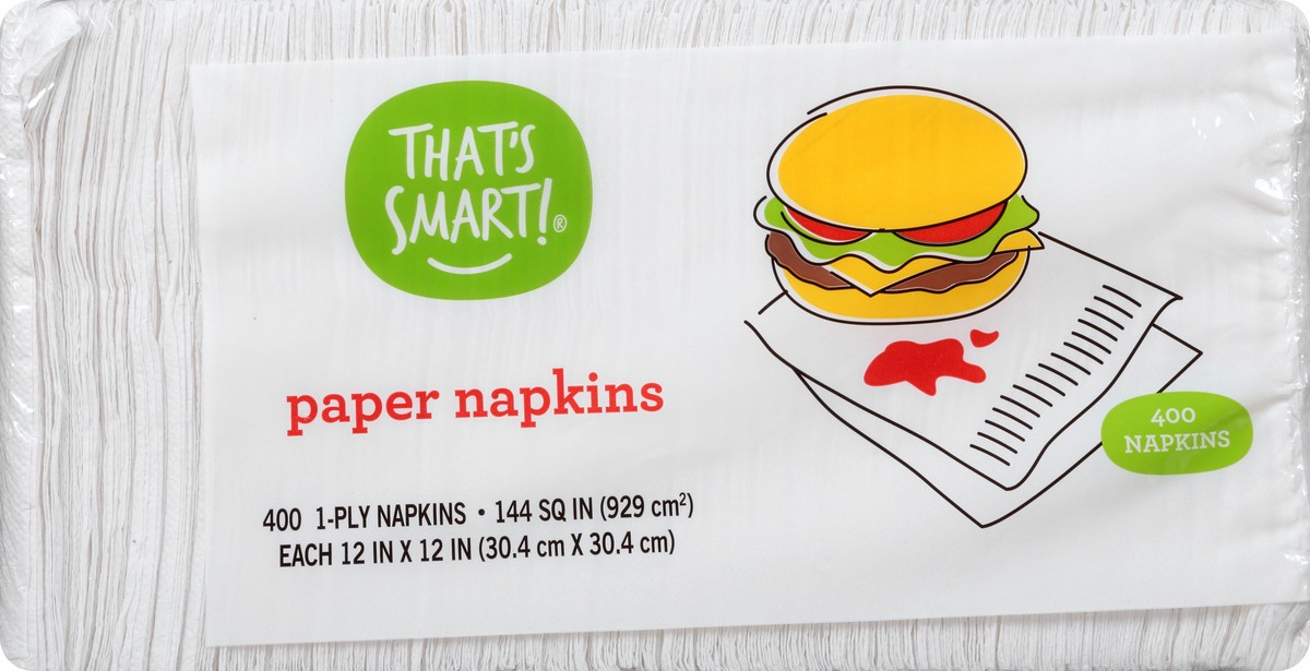 slide 8 of 10, That's Smart! 1-Ply Paper Napkins 400 ea, 400 ct