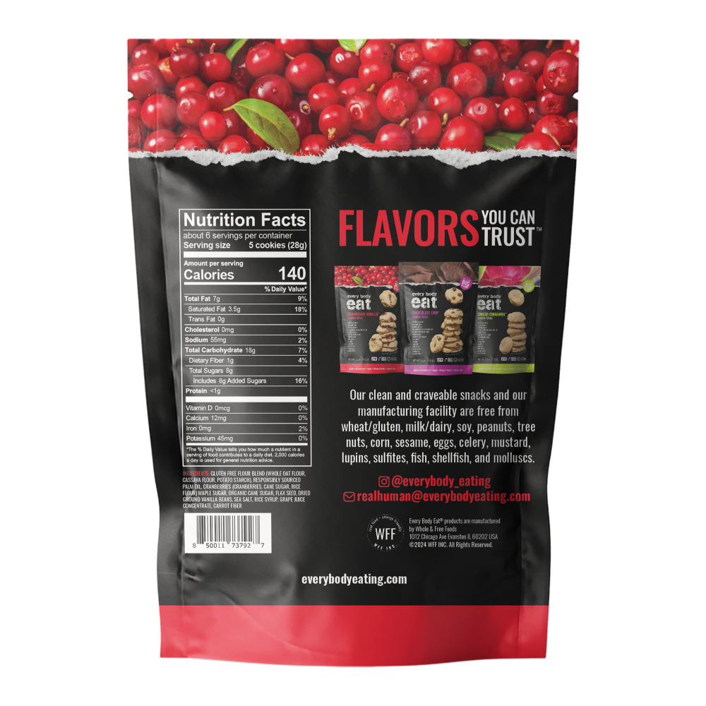 slide 2 of 3, Every Body Eat Cranberry Vanilla Cookie Bites 5.5 oz, 5.5 oz