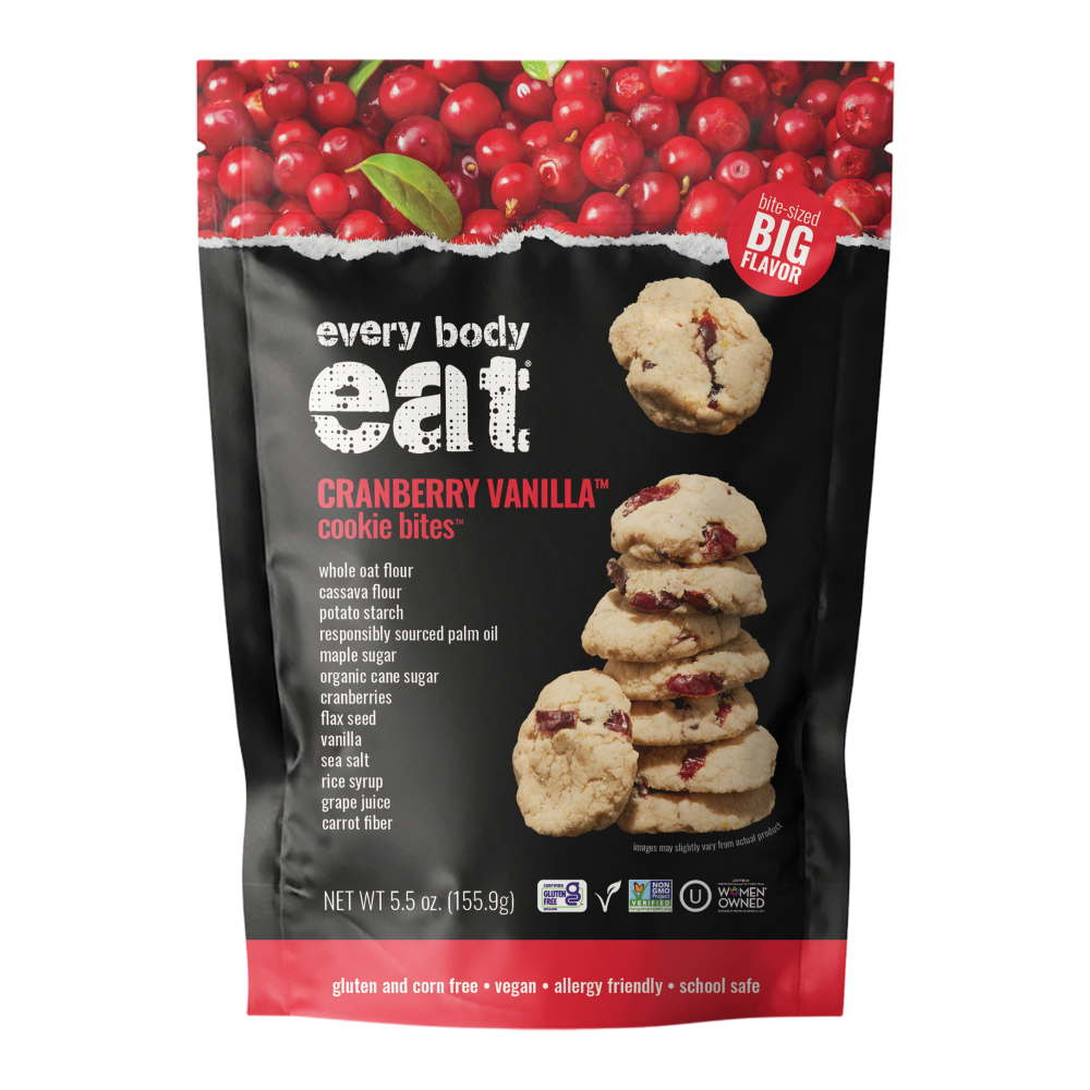 slide 3 of 3, Every Body Eat Cranberry Vanilla Cookie Bites 5.5 oz, 5.5 oz