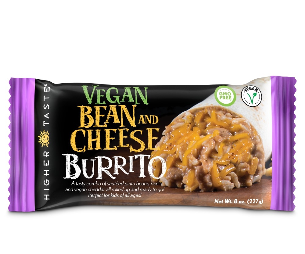 slide 1 of 1, The Higher Taste Vegan Bean & Cheese Burrito, 8 oz