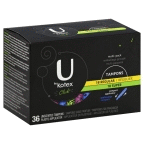 slide 1 of 1, U by Kotex Tampons Click Unscented Tampons, 36 ct