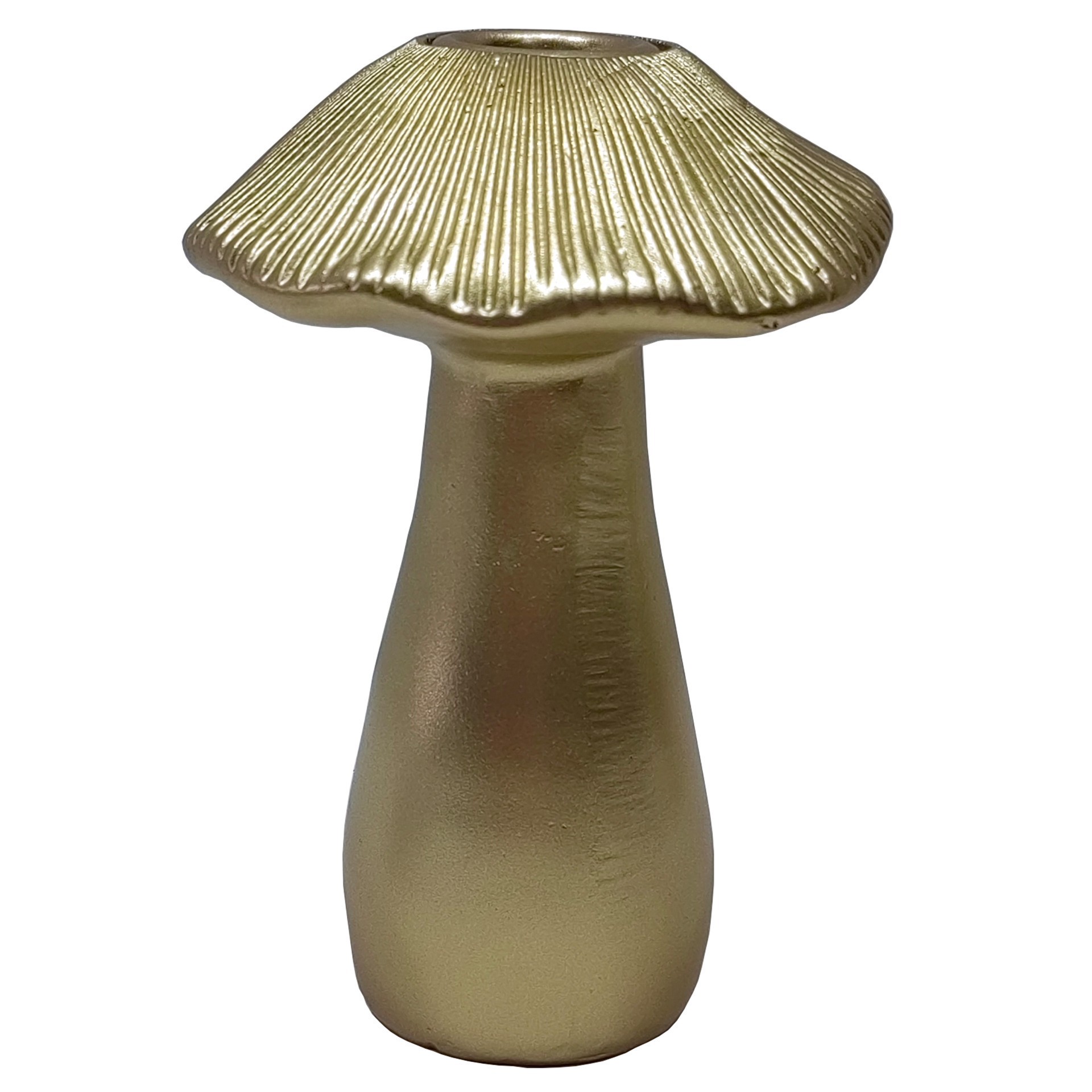 slide 3 of 4, Gold Mushroom Taper Candle Holder By Ashland, 4.3 in x 4.13 in x 6 in