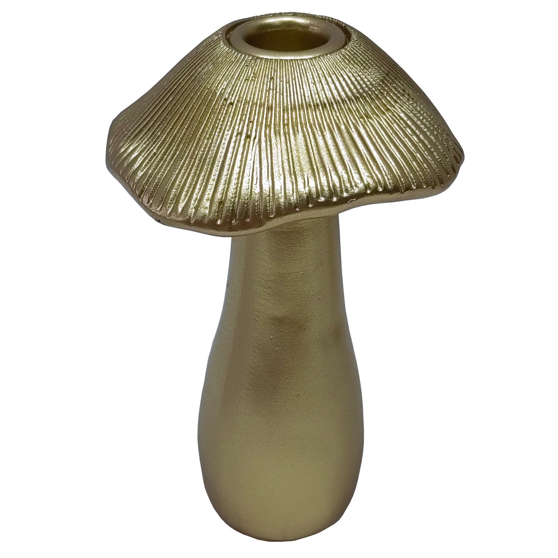 slide 2 of 4, Gold Mushroom Taper Candle Holder By Ashland, 4.3 in x 4.13 in x 6 in