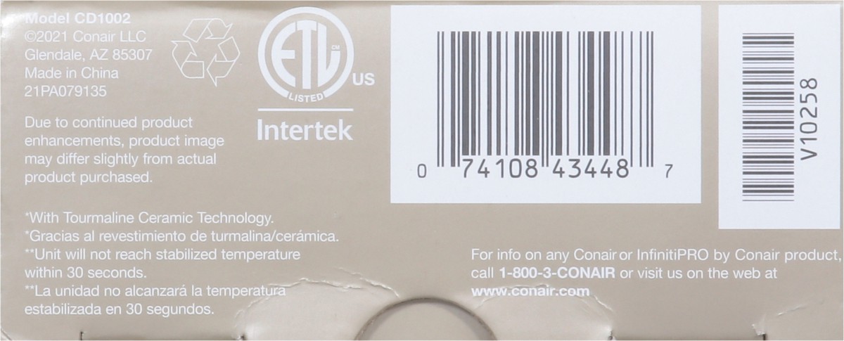 slide 4 of 9, InfinitiPro Tourmaline Ceramic Curling Iron 1 ea, 1 ct