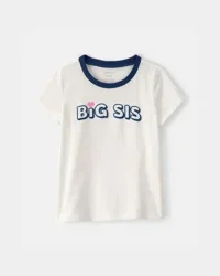 Carter's Toddler Girl "Big Sis" Graphic Tee - Ivory 5T