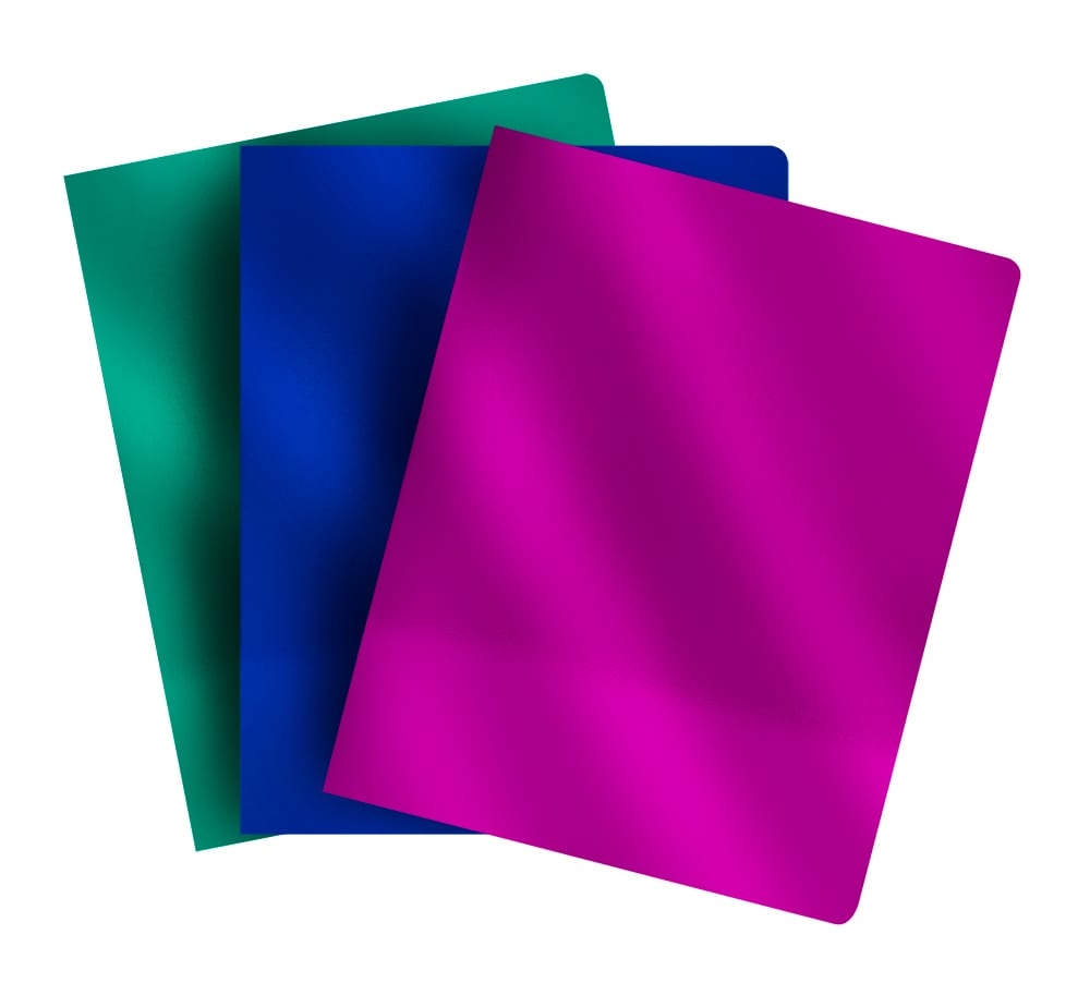 slide 1 of 1, It's Academic Electro Poly Port Folder - Assorted, 1 ct