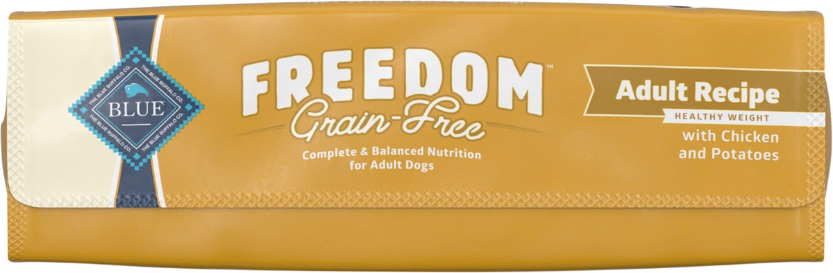 slide 4 of 9, Blue Buffalo Blue Freedom Grain Free Healthy Weight Chicken Recipe Dog Food, 24 lb