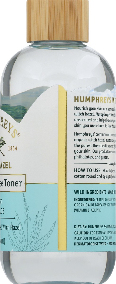 slide 9 of 9, Humphrey's Nourish Alcohol-Free Toner with Aloe 8 oz, 8 oz