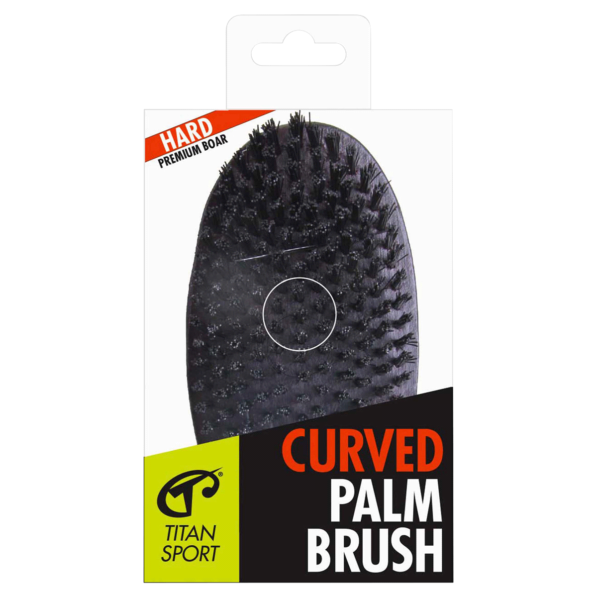 slide 1 of 1, Titan Curved Palm Hard Brush, 1 ct