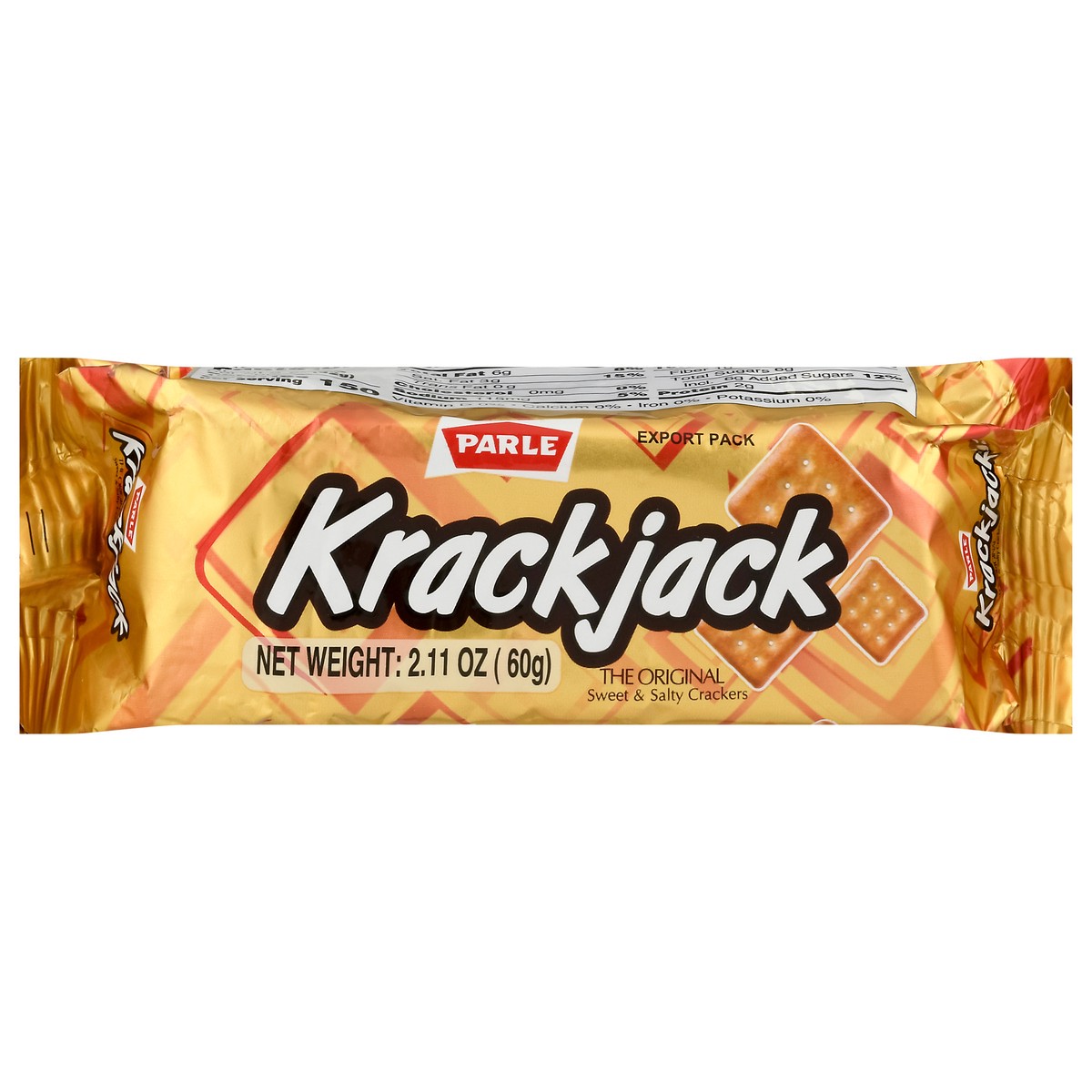 slide 1 of 9, Parle Krack Jack The Original Sweet & Salty Crackers Export Pack 2.11 oz, 2.11 oz