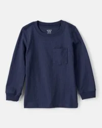 Carter's Toddler Boy Long-Sleeve Pocket Tee - Navy Navy 4T