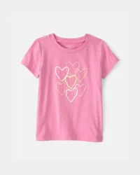 Carter's Toddler Girl Heart Graphic Tee - Pink - 5T