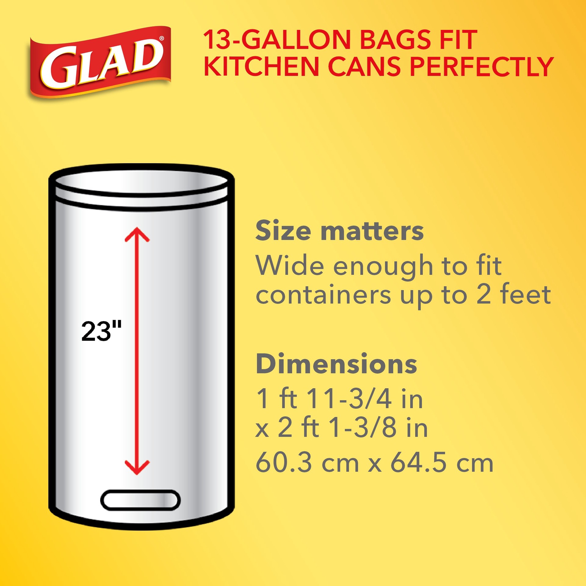 slide 6 of 6, Glad ForceFlex 13.0-Gallon Scent free Gray Indoor Plastic Kitchen Drawstring Trash Bag 100 -Count, 1 ct