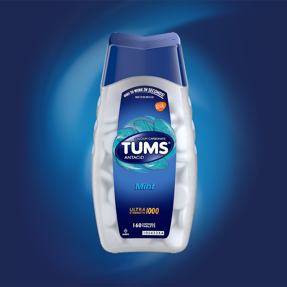 slide 4 of 4, Tums Ultra Strength Mint Antacid Chewable Tablets, 160 ct