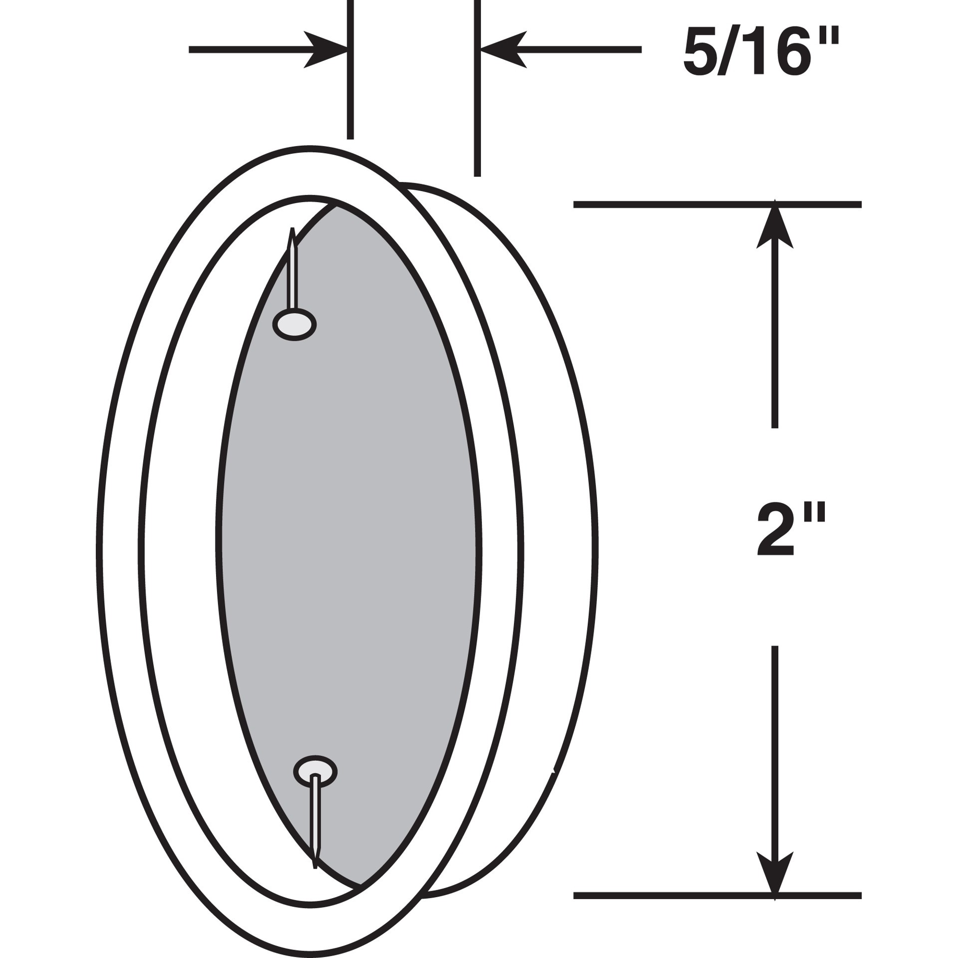 slide 2 of 6, Prime-Line 2.0-in Bronze Sliding Closet Door Door Pull ( 2 -Pack), 1 ct