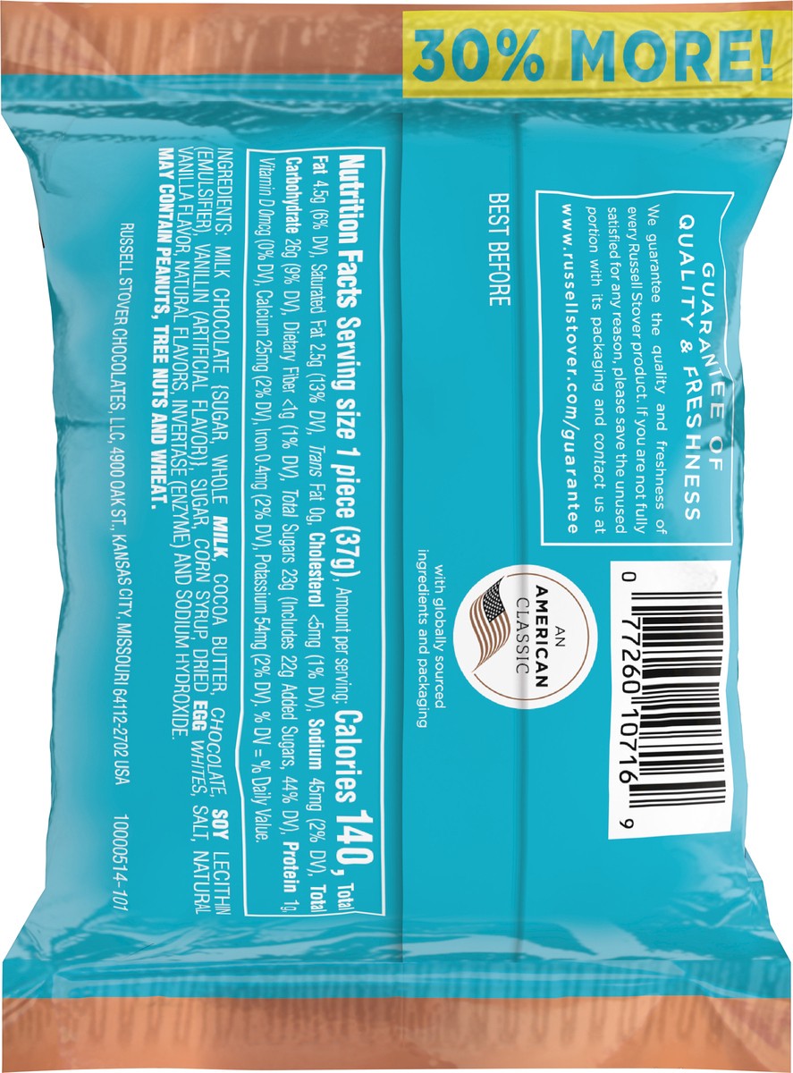 slide 8 of 8, RUSSELL STOVER Easter Vanilla Crème Milk Chocolate Candy Easter Egg, 1.3 oz., 1.3 oz