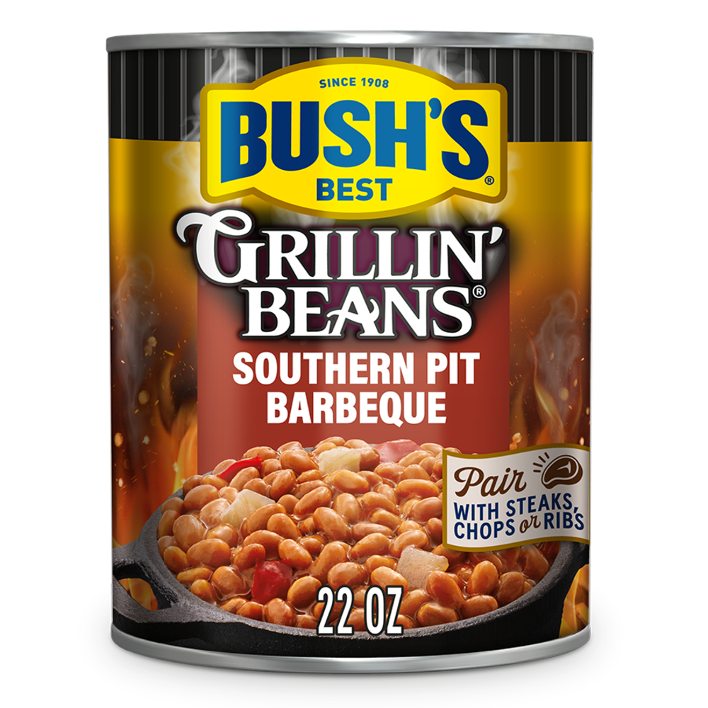 slide 1 of 5, Bush's Best Bush's Southern Pit Barbecue Grillin' Beans 22 oz, 22 oz