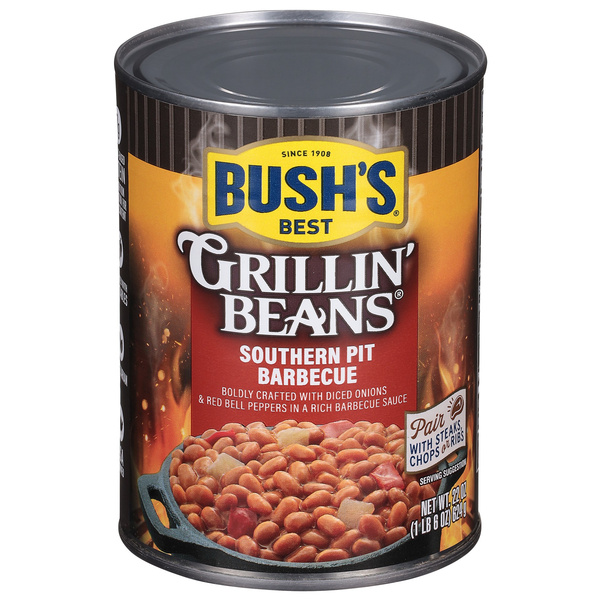 slide 1 of 5, Bush's Best Gluten Free Southern Pit Barbecue Grillin' Beans - 22oz, 22 oz
