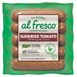 Al Fresco Sundried Tomato & Basil Chicken Sausage Skinless, 10 oz