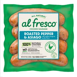 Al Fresco Roasted Pepper & Asiago Chicken Sausage, 11 oz