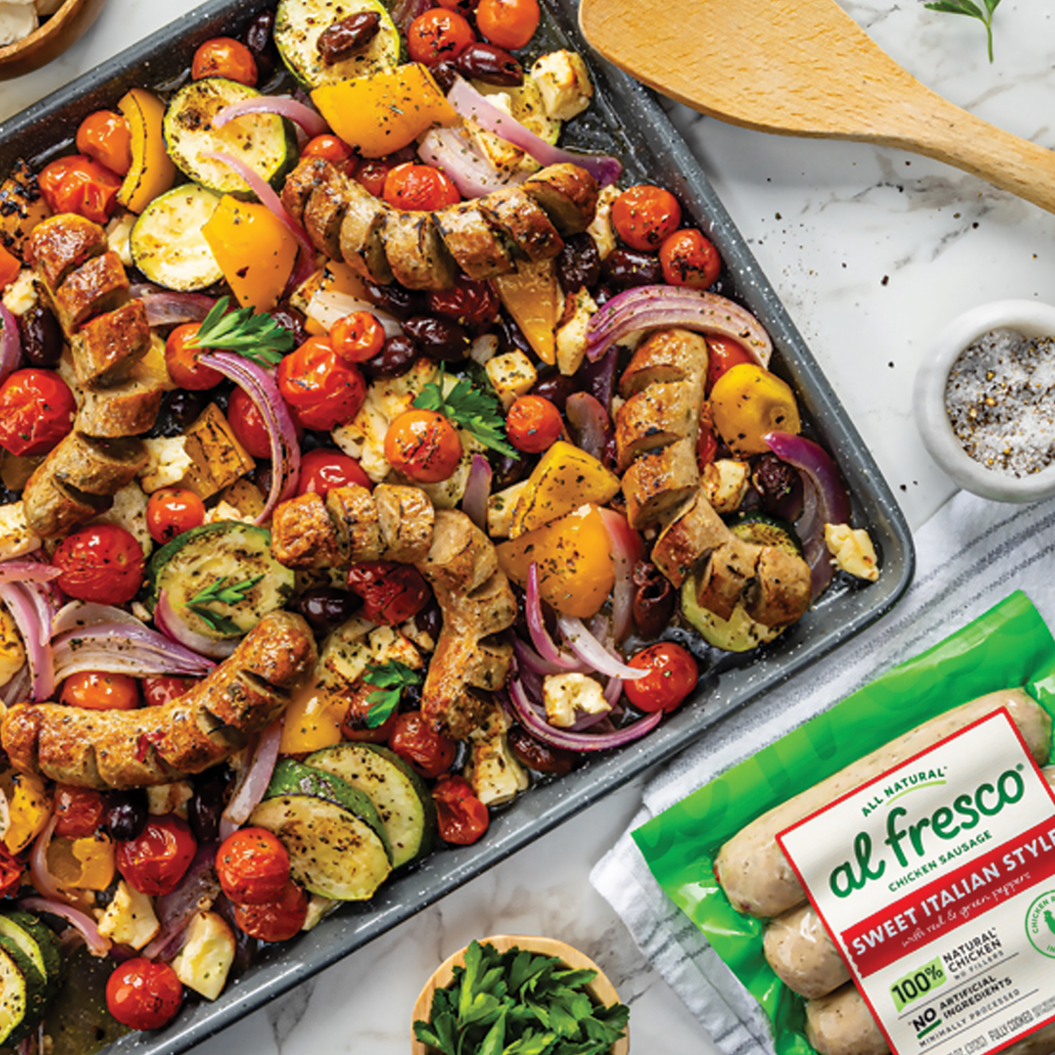 slide 4 of 7, Al Fresco Sweet Italian Style Chicken Sausage, 11 oz, 11 oz