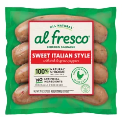 Al Fresco Sweet Italian Style Chicken Sausage, 11 oz