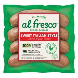 Al Fresco Sweet Italian Style Chicken Sausage, 11 oz