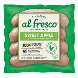 Al Fresco Sweet Apple Chicken Sausage, 11 oz