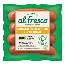 Al Fresco Sundried Tomato & Basil Chicken Sausage Skinless, 10 oz