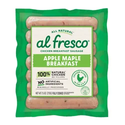 Al Fresco All Natural Apple Maple Chicken Breakfast Sausage, 7.5 oz