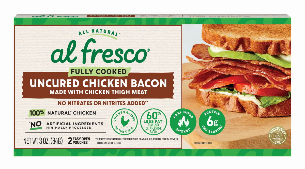 slide 1 of 9, al fresco Fully Cooked Uncured Chicken Bacon, 14 ct, 3 oz, 14 ct, 3 oz