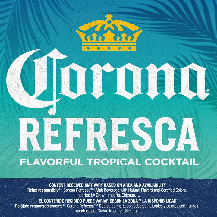 slide 6 of 6, Corona Refresca Hard Tropical Punch Passionfruit Can, 12 oz