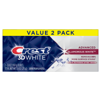 slide 20 of 25, Crest 3D White Glamorous White Teeth Whitening Toothpaste, 3.8 oz, Pack of 2, 2 ct