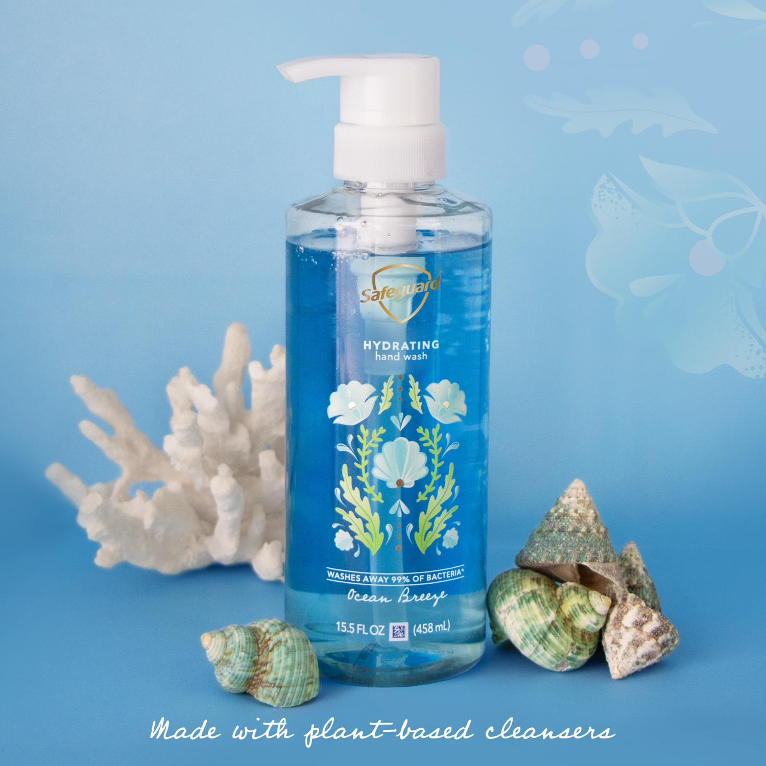 slide 4 of 8, Safeguard Hand Wash Ocean Breeze, 15.5 oz, 15.50 fl oz
