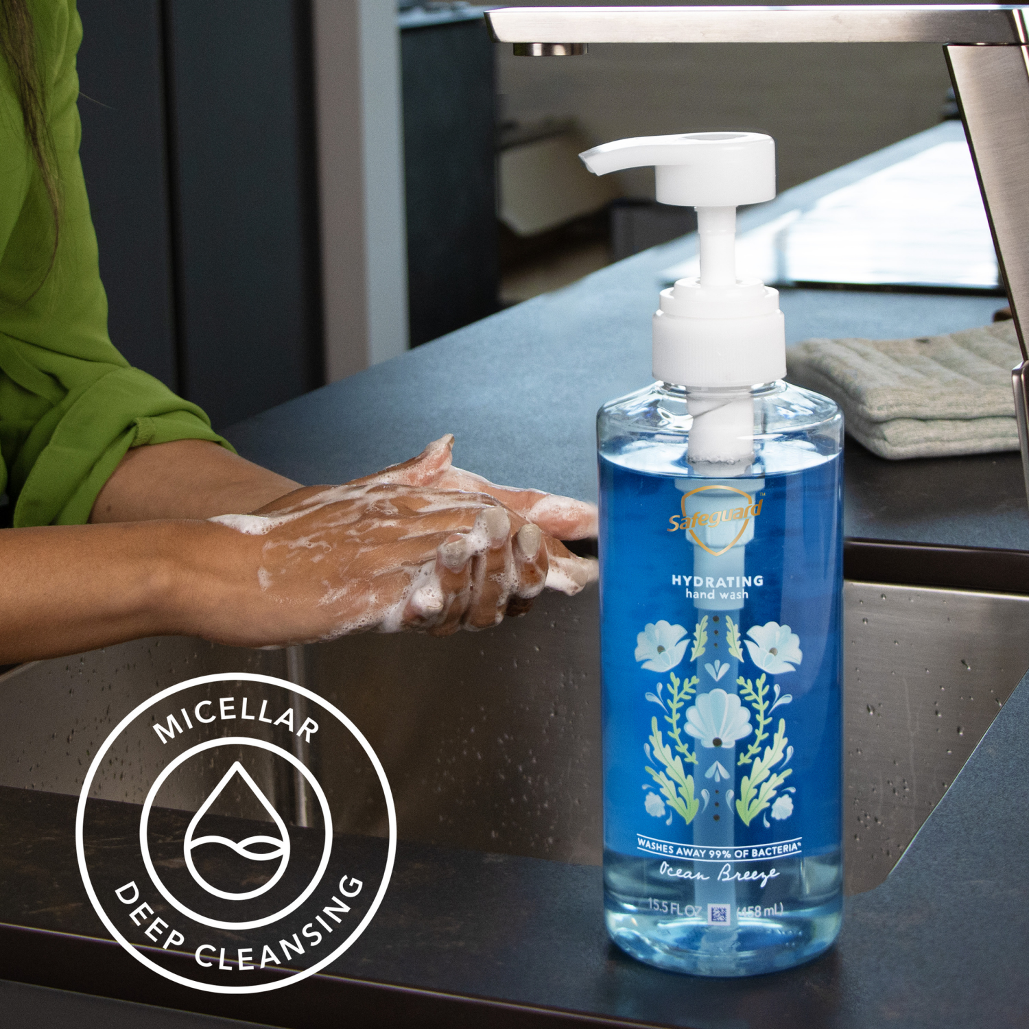 slide 8 of 8, Safeguard Hand Wash Ocean Breeze, 15.5 oz, 15.50 fl oz