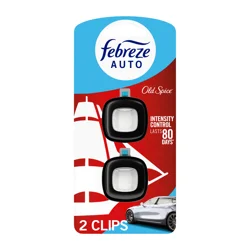 Febreze Auto Vent Clips Old Spice Air Freshener Blister Pack 2 ea
