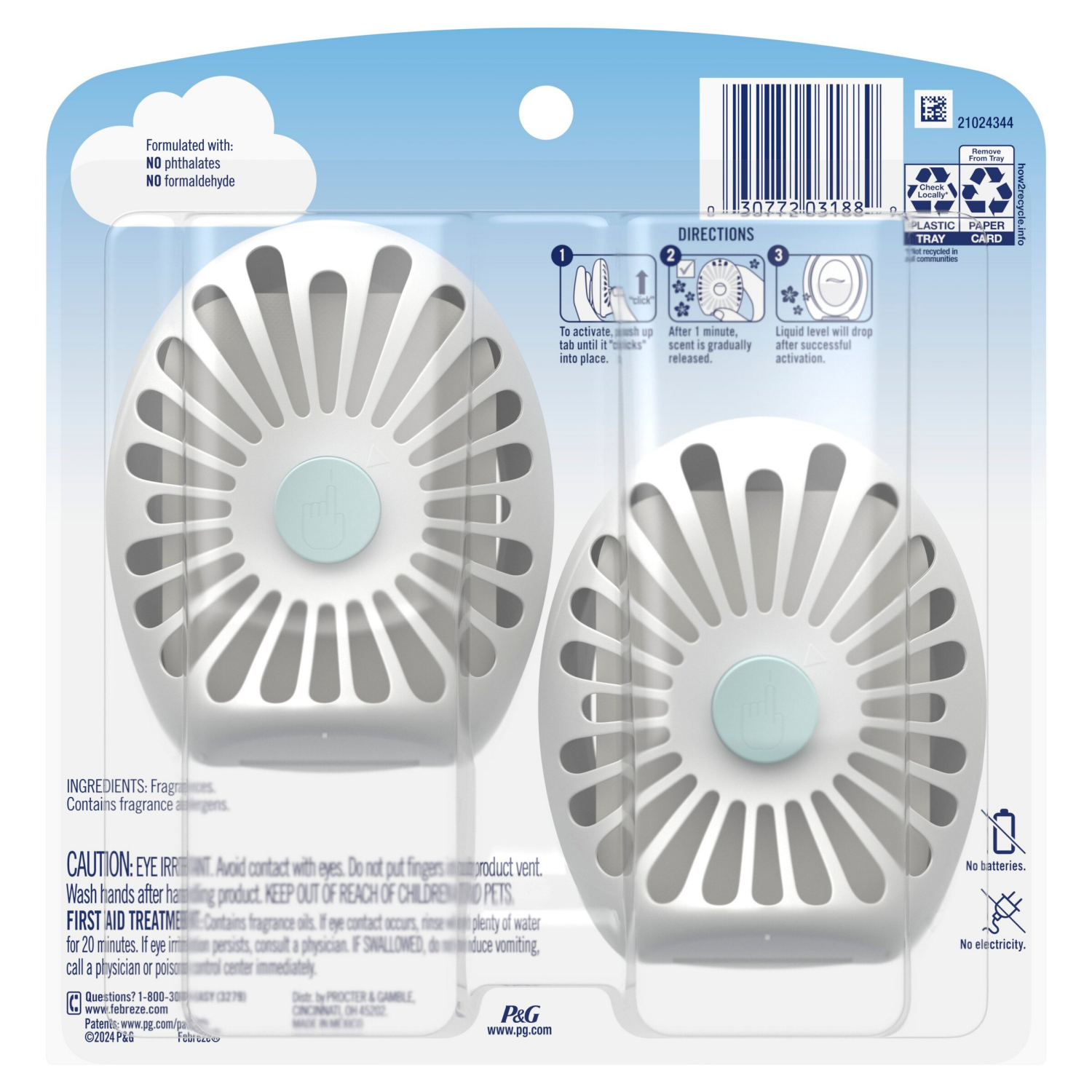 slide 5 of 8, Febreze Small Spaces Holiday Air Freshener Apple Cider Scent, .25 oz each, Pack of 2, 2 ct